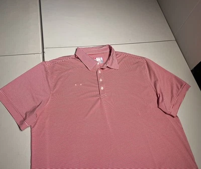 Chick-Fil-A Shirt Men’s XL Red Stripe Polo Oobe Employee Uniform Hydrochill - Image 1 of 4