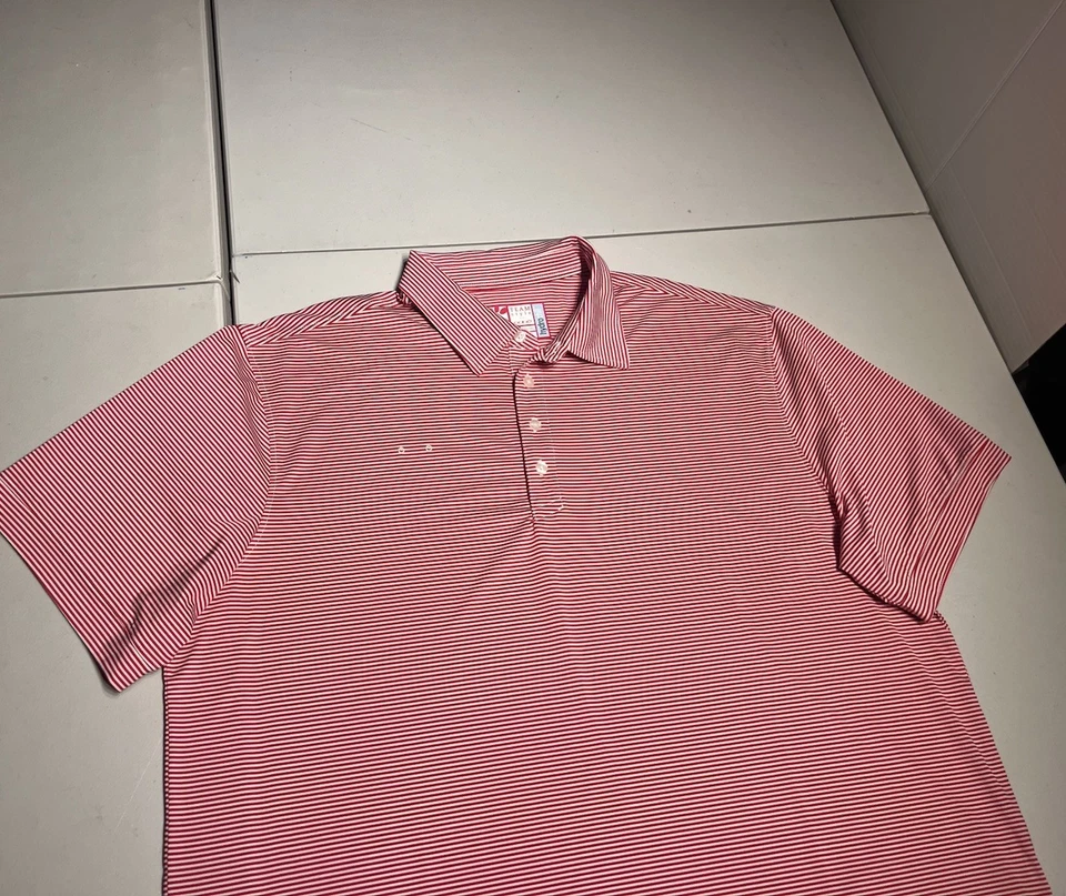 Chick-Fil-A Shirt Men’s XL Red Stripe Polo Oobe Employee Uniform Hydrochill - Image 1 of 4
