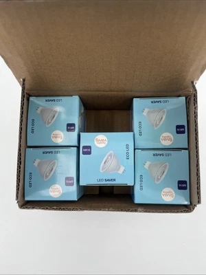 [5 Pack] LED MR16 3.5W 12V 20W Halogen Replacement Bulbs GU5.3 Bi-Pin 5000K - Image 1 of 4