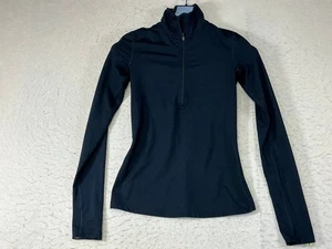 Maglia Nike Donna XS Dri Fit Manica Lunga Nera Zip Allenamento Corsa - Foto 1 di 9