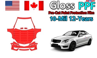 Película de protección de pintura PPF para Mercedes-Benz C 63 AMG cupé-sedán 2013-2014 Foto 1 de 4