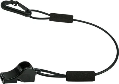 WPS Floating Whistle with Lanyard - Black Watercraft PWC LVW-17 BLK 13-0571 - Image 1 of 3