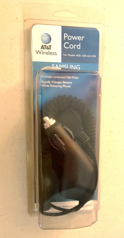 AT&T Wireless Power Cord & Charger Samsung Cell Phones Models x426 v206 e316 - Image 1 of 1
