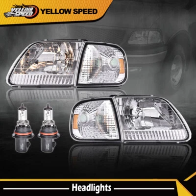 Fit For 1997-2003 Ford F150 Expedition Headlights Parking Lights + Signal Lights - Image 1 of 4