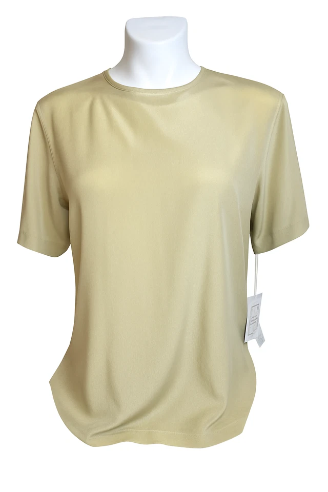 Blusa vintage Bethany 100 % seda - Nueva con etiquetas - Talla pequeña - Oro claro/champán Foto 1 de 4