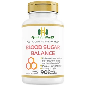 Blood Sugar Balance – Blood Glucose Supplement – 90 Count – Nature’s Health - Picture 1 of 6