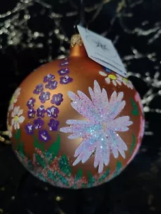 Vintage raro Christopher Radko 1996 vetro giardino inglese🎄ornamento natalizio🎄Palla - Foto 1 di 5