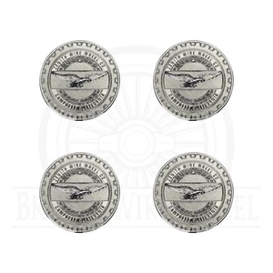 Zenith Chrome 3D Metal Wire Wheel Knockoff Chip Emblems | 2.25" | Set or Single - Picture 1 of 21