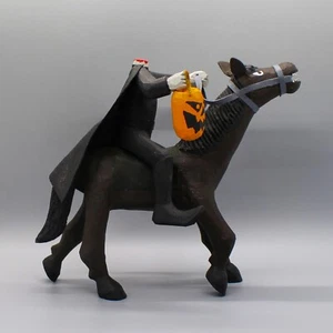 NAVAJO FOLK ART - HALLOWEEN HEADLESS HORSEMAN by  VIRGIL WOOD-NATIVE AMERICAN - Picture 1 of 7