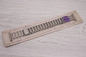 Vintage Forstner Adjustit 19mm Wrist Watch Ladder Bracelet NOS on Card Unworn - Picture 1 of 5