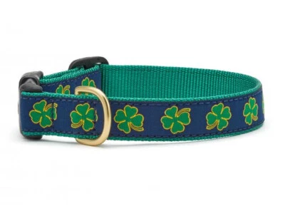 UPCOUNTRY Up Country Dog Collar Navy Shamrock Adjustable Made In USA XS S M L XL XXL