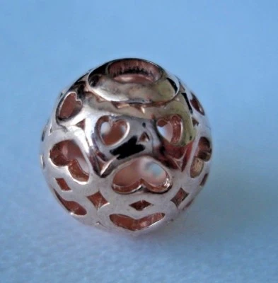 Original THOMAS SABO Sterling Silber Karma Bead Charm Rosegold Herzen - Bild 1 von 3