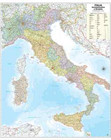 Carta GEOGRAFICA MURALE "ITALIA" 47 X 60 cm BELLETTI cartina murale Amministrati