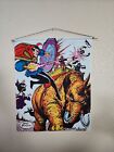 Marvel Vintage 1985 Hanging Fabric Cloth Wall Tapestry 80s Comic