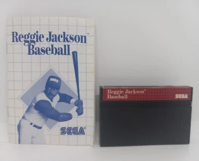 Reggie Jackson Baseball - Vintage 1988 Sega Master System Game Cartridge +Manual - Image 1 of 4