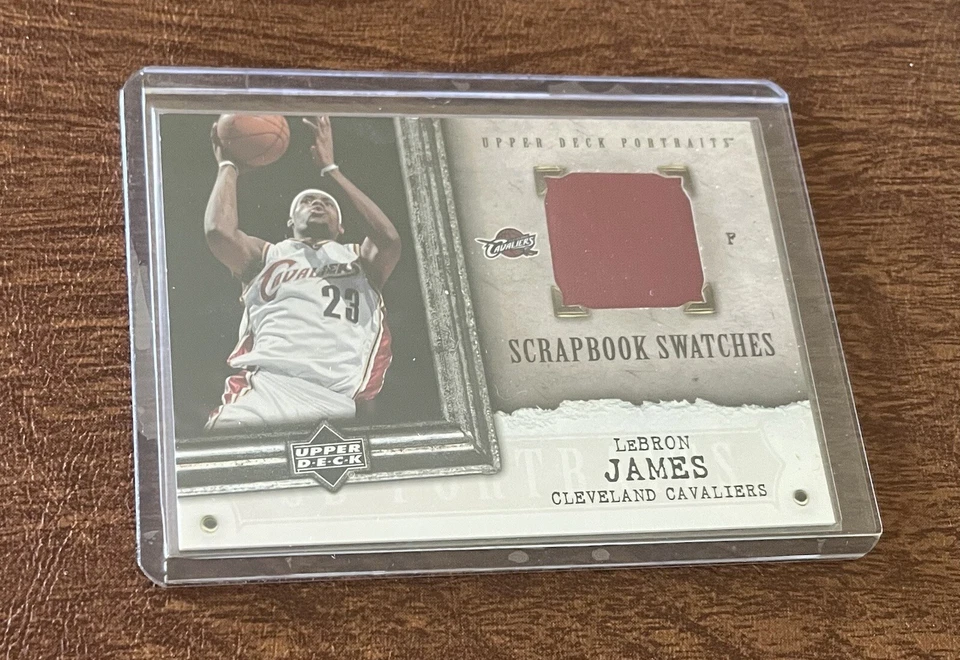 2005 - 2006 Upper Deck Portraits - LEBRON JAMES - Game Jersey Scrapbook Swatches - Image 1 of 2