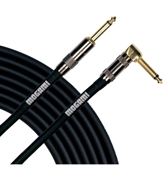 Mogami Platinum Guitar 06r Straight to Right Angle Instrument Cable - 6 Foot