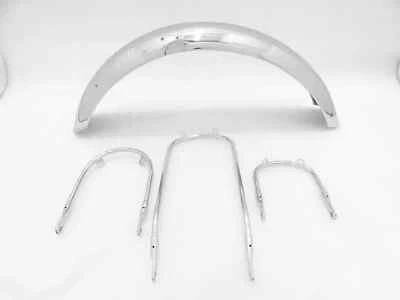 TRIUMPH T-140 BONNEVILLE FRONT CHROME MUDGUARD FENDER WITH STAYS |Fit For - Image 1 of 4