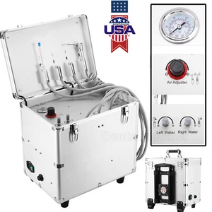 Portable Dental Delivery Unit Treatment & Air Compressor Syringe Suction 4 Hole - Picture 1 of 21