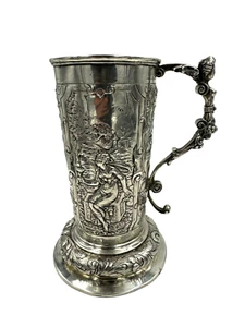 Antique 19th Century Schleissner Hanau Silver Tankard Mug - Picture 1 of 9