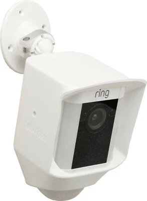 MEFFORT INC Silicone Case Cover for Ring Spotlight Camera Battery or Solar - White 1 Pack