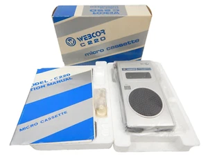 6B Webcor C220 Micro Cassette Tape Recorder w/ Instructions Original Box Japan - Picture 1 of 4