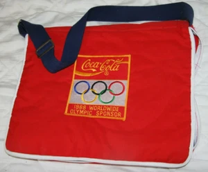 Vintage RARE 1988 Olympic COCA-COLA SHOULDER BAG w/ protective pockets EUC - Picture 1 of 7