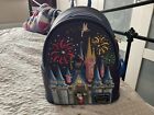 Brand New Loungefly Disney Parks Walt Disney World Castle & Fireworks Backpack