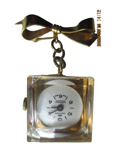 Vntg 12K Gold ROT Harvester Watch Brooch Unbreakable Mainspring Swiss NonWorking - Picture 1 of 13