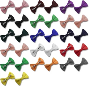 Men's Satin Clip-On Bow Ties - Picture 1 of 1