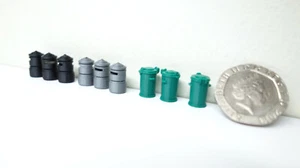 OO Gauge -1:76- High Street UK Litter Bin BUNDLE [Model Railway] pack of 9 Beena - Picture 1 of 2