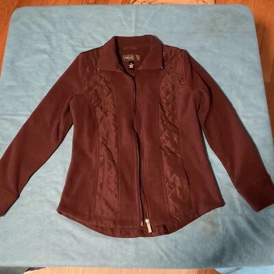 Chaqueta Style & Co. Poliéster/Vellón Granate Cremallera Frontal Mujer Talla PP Foto 1 de 4