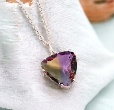 Colgante billón de ametrino de plata de ley 925 hecho a mano con piedras preciosas para boda Foto 1 de 4