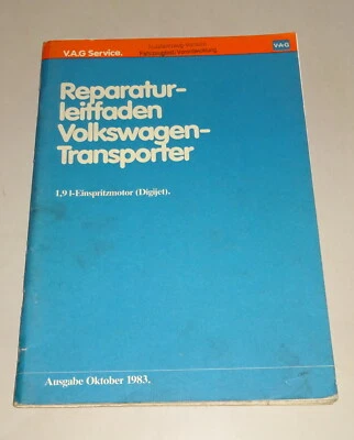 Guía de Reparación/Manual de Taller VW T3 1,9L Einspritz-Motor Stand 10/1983 - Imagen 1 de 4