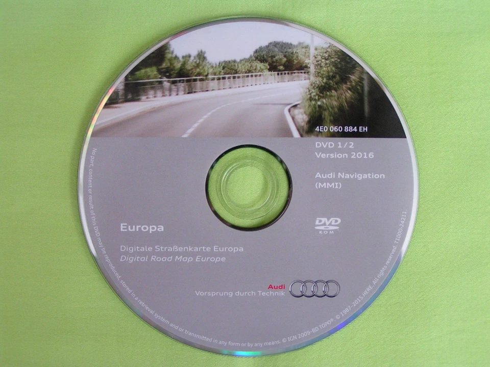 DVD NAVIGATION SOFTWARE AUDI MMI 2G DEUTSCHLAND + EUROPA 2016 A4 A5 A6 A8 Q7 4E0 - Bild 1 von 1