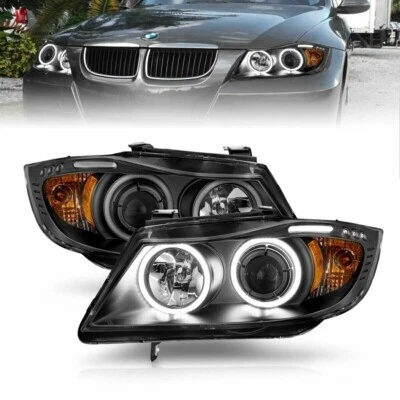 Faros proyectores ANZO 121335 con halo CCFL para 06-08 BMW Serie 3 E90/E91 Foto 1 de 4