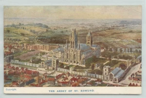 POSTCARD The Abbey Of St Edmund Ariel view - Picture 1 of 2