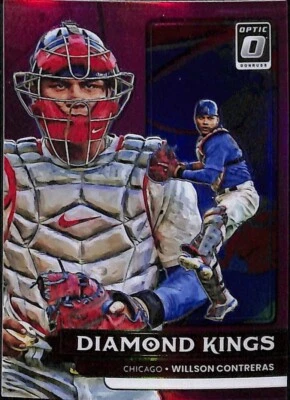 2022 Donruss Optic Wilson Contreras Diamond Kings Pink Parallel #24 Cubs - Image 1 of 2