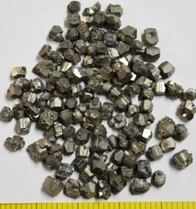 PYRITE PYRITOHEDRON Mini (5-7mm) natural hedron crystals.    1/2 lb - Picture 1 of 1