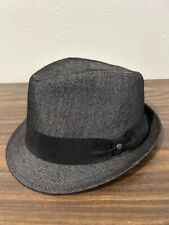 Stetson All American Mens Charcoal Fedora Size Large/Extra Large Grey Black