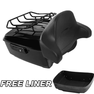 King Trunk Top Rack Pad Fit Fit For Harley Electra Glide 2014-25 Black - Picture 1 of 12