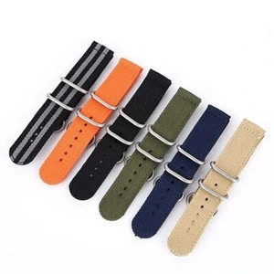 Wrist Watch Bands Strap Bracelet Trendy Canvas Fabric Buckle 18mm 20mm 22mm 24mm - Picture 1 of 12