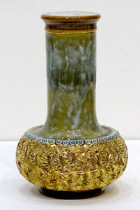 MINT! 1920s Antique ROYAL DOULTON Stoneware ART NOUVEAU Arts Crafts Pottery Vase