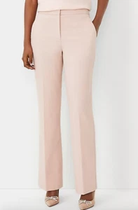 Ann Taylor High Waist Trouser Pant Womens 10 Herringbone Bootcut Full Length New - Picture 1 of 19
