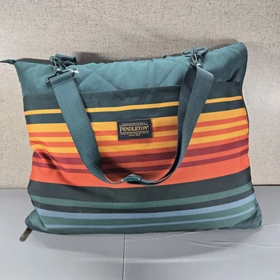 Pendleton Outdoor Packable Blanket 60"x72" Picnic Camping Green Orange Yellow - Image 1 of 4