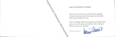 Original Autogramm Helmut Schmidt Bundeskanzler /// Autogramm Autograph s 326336 - Bild 1 von 3