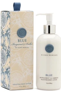 Niven Morgan Bergamot and Amber Blue Velveting Body Lotion 12oz 354g New In Box - Picture 1 of 2