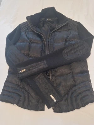 Abrigo Chaqueta Bebe All Over Logo Acolchado Satén Pluma Abajo Manga Suéter Talla M Foto 1 de 4