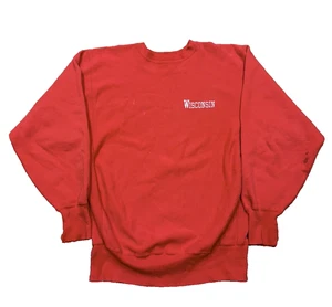 Vintage Wisconsin University Champion Reverse Weave College Crewneck Sweater XL - Bild 1 von 6