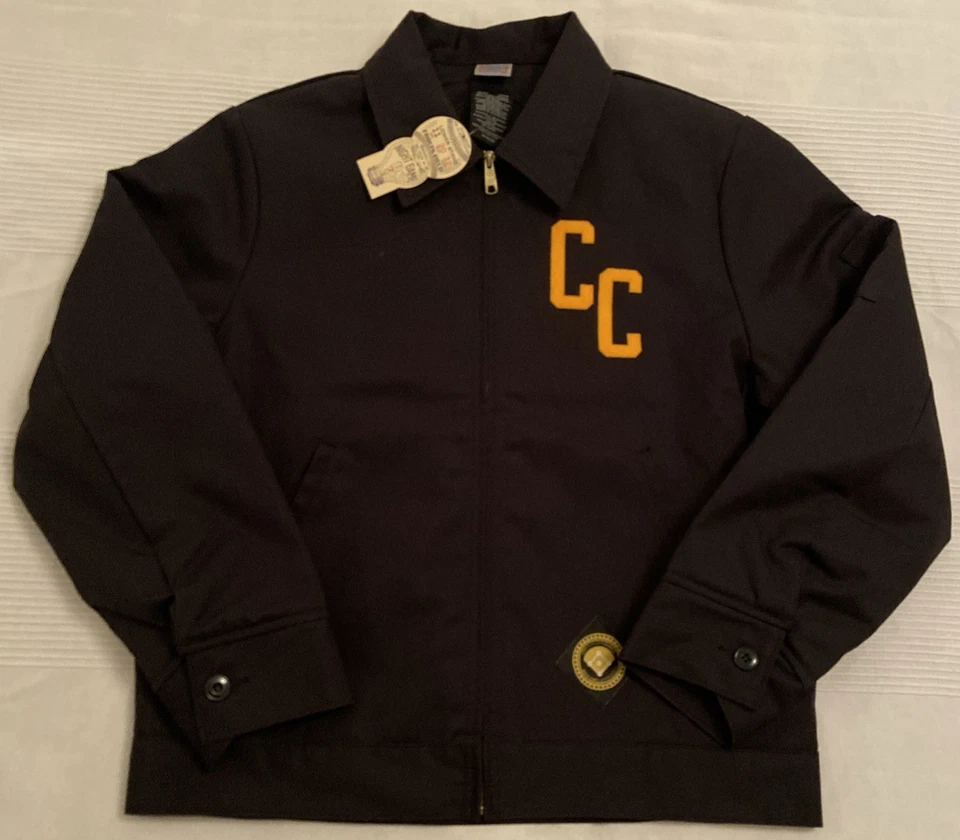 Ebbets Field Flannels Mens Black Vintage Style Work Jacket Crepe City Colab 🔥 - Image 1 of 4